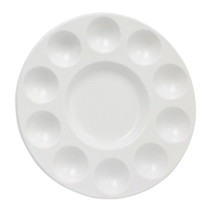Primary Image of Round Paint Palette with 10 Paint Wells