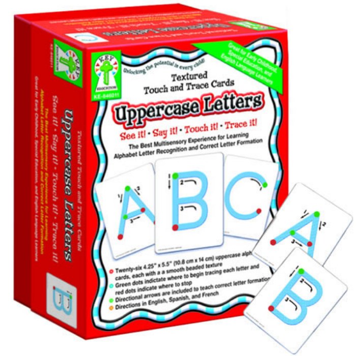 Alternate Image #1 of Textured Touch and Trace Cards - Uppercase and Lowercase