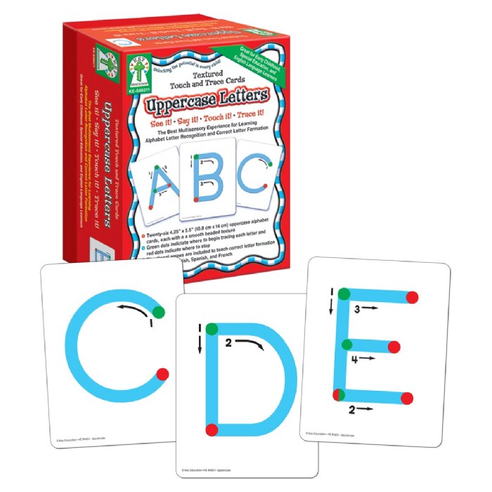 Primary Image of Textured Touch and Trace Cards - Uppercase
