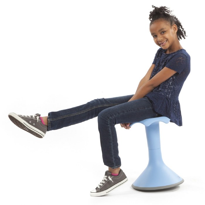 Alternate Image #1 of Hokki Stool Flexible Ergonomic Seating - 18" Light Blue