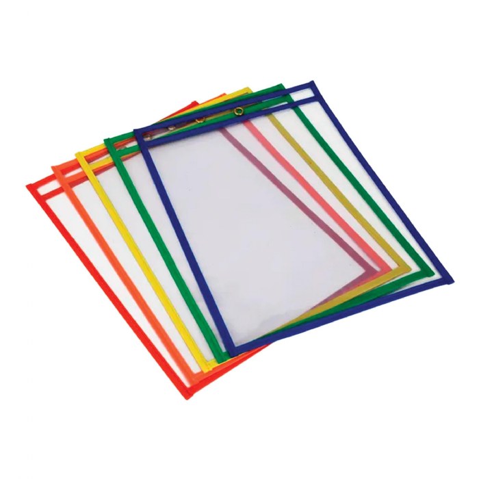 Alternate Image #1 of Reusable Dry Erase Pockets - Set of 25