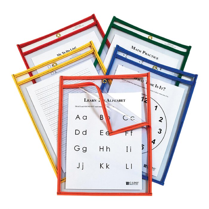 Alternate Image #1 of Reusable Dry Erase Pockets - Set of 25
