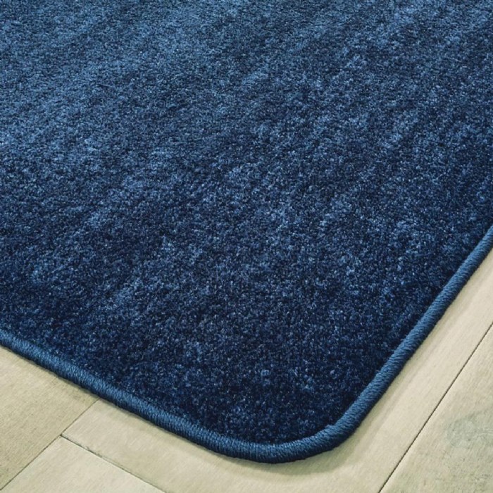 Alternate Image #1 of Mt. St. Helens Solid Color Carpet - Blueberry Blue - 4' x 6' Rectangle