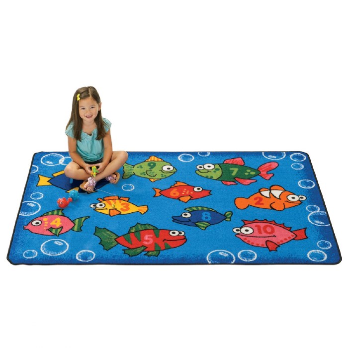 Alternate Image #1 of Something Fishy KID$ Value Rug - 4' x 6' Rectangle