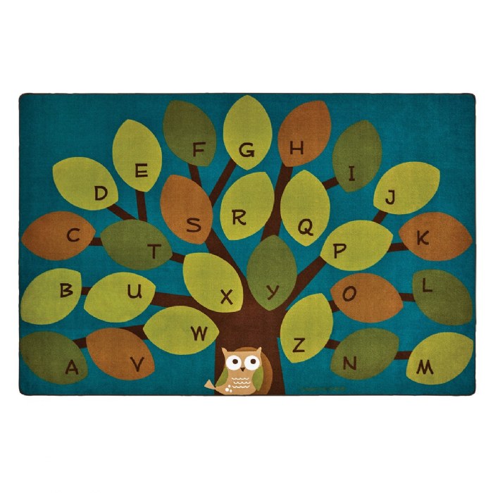 Primary Image of Owl-phabet Tree Carpet - Rectangle