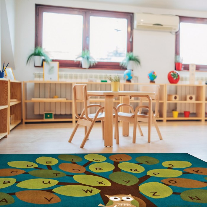 Alternate Image #1 of Owl-phabet Tree - 4' x 6' Rectangle Carpet