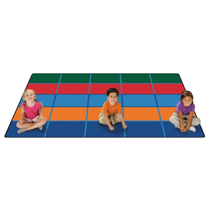 Alternate Image #1 of Color Blocks Seating KID$ Value PLUS Rug - 6' x 9' Rectangle