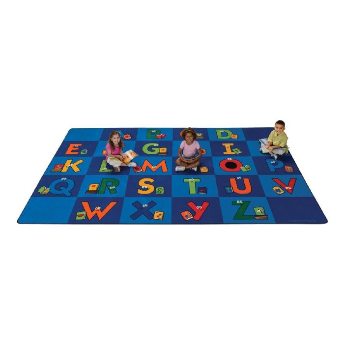 Alternate Image #1 of Reading Letters Library Rug - 7'6" x 12' Rectangle