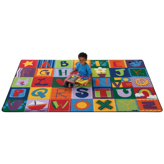 Alternate Image #1 of Toddler Alphabet Blocks Carpet - 8' x 12'
