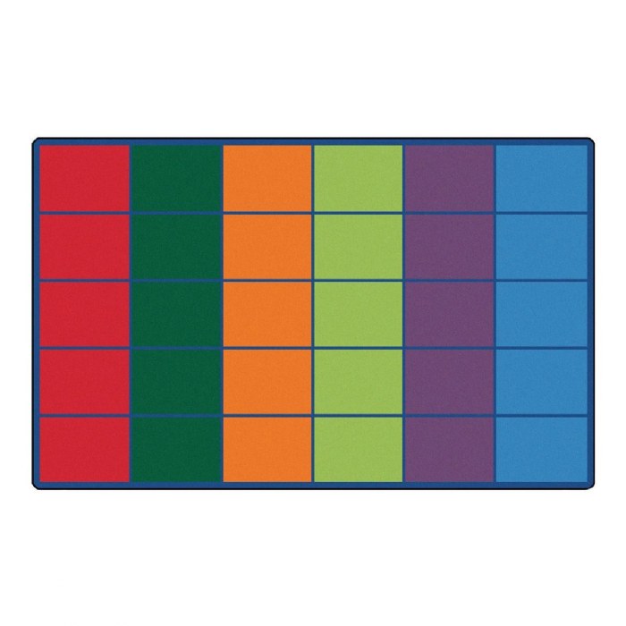 Primary Image of Colorful Rows Seating - 8'4" x 13'4" Rectangle