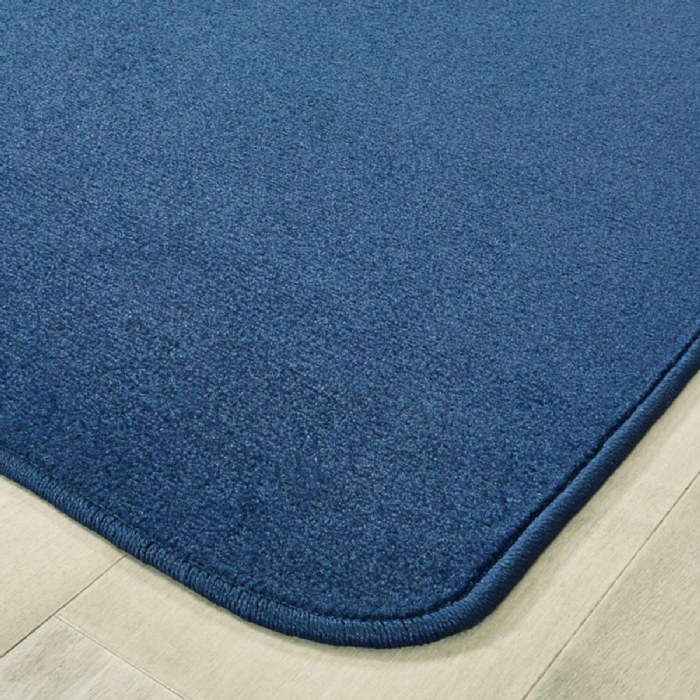 Alternate Image #1 of Mt. Shasta Solid Color Carpet - Ocean Blue - 4' x 6' Rectangle