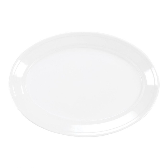 Alternate Image #1 of White Oval Serving Platter