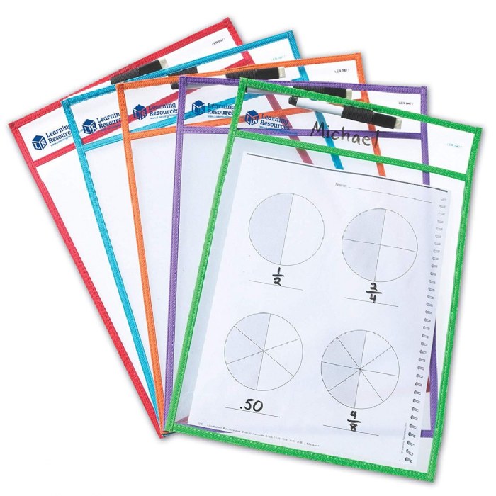 Primary Image of Write and Wipe Pockets - Set of 5