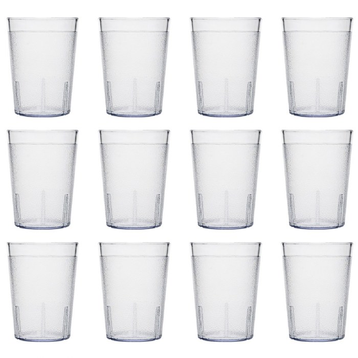 Primary Image of 8 oz. Clear Stackable Tumbler - Set of 12