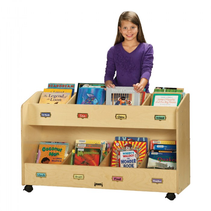Alternate Image #1 of Mobile 8-Section Book Organizer