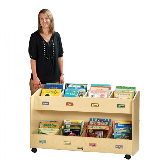 Alternate Image #1 of Mobile 8-Section Book Organizer