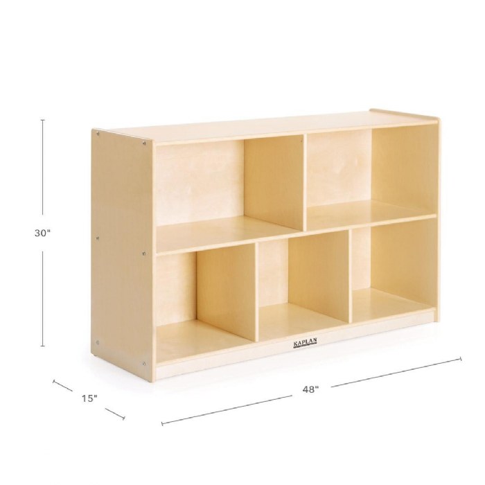 Alternate Image #1 of Carolina Birch Plywood 5-Compartment Storage Unit - 30" Height