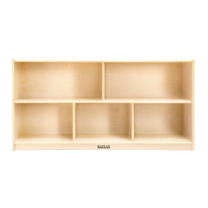 Alternate Image #1 of Carolina Birch Plywood 24" 5-Compartment Storage Unit - Solid Back