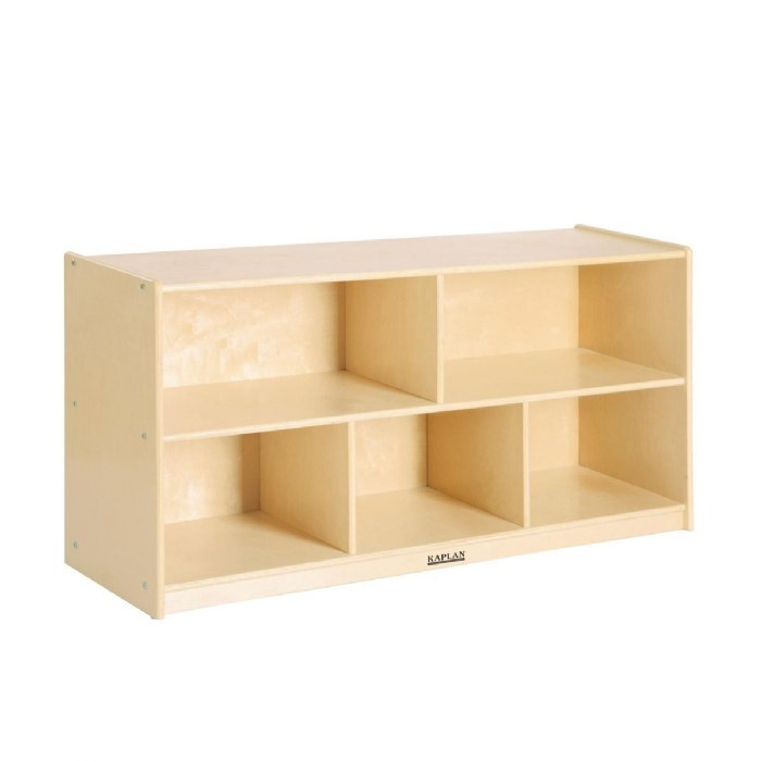 Primary Image of Carolina Birch Plywood 24" 5-Compartment Storage Unit - Solid Back