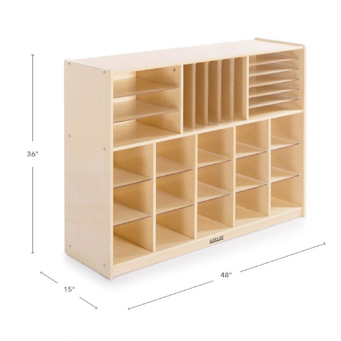 Alternate Image #1 of Carolina Birch Plywood Multi-Section Storage Unit with 15 Cubbies