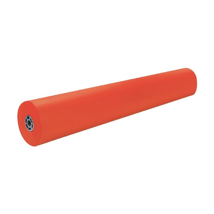 Primary Image of Rainbow Colored Kraft Paper Roll - 36" x 1000' - Orange