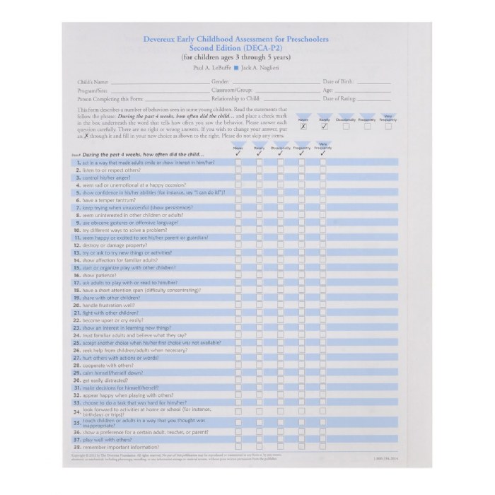 Alternate Image #1 of Devereux Early Childhood Assessment Preschool Program, 2nd Edition (DECA-P2)