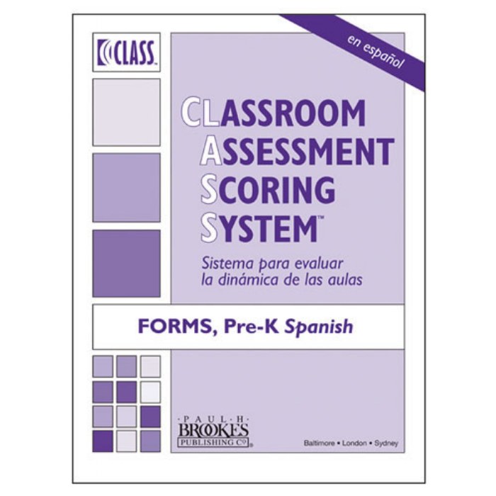 Primary Image of CLASS&reg; Score Sheets - PreK Forms - Set of 10 - Spanish
