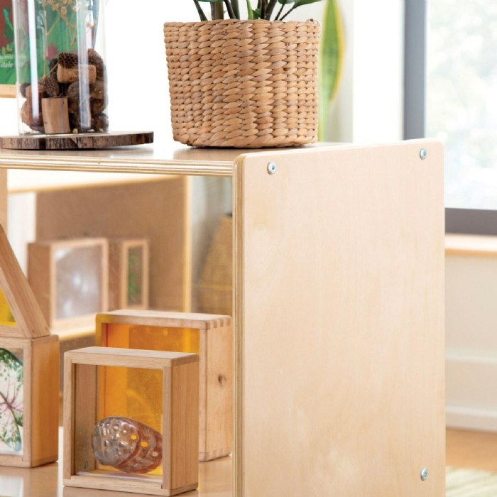 Alternate Image #1 of Carolina Birch Plywood  5-Compartment Storage Unit with Acrylic Back - 30" Height