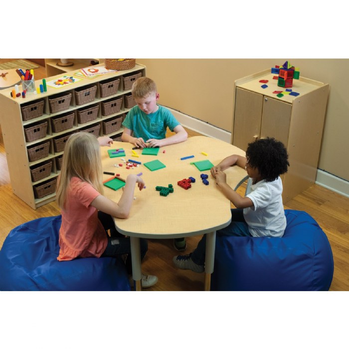 Alternate Image #1 of 44" x 47" Collaborative Hub Table - Maple/Gray