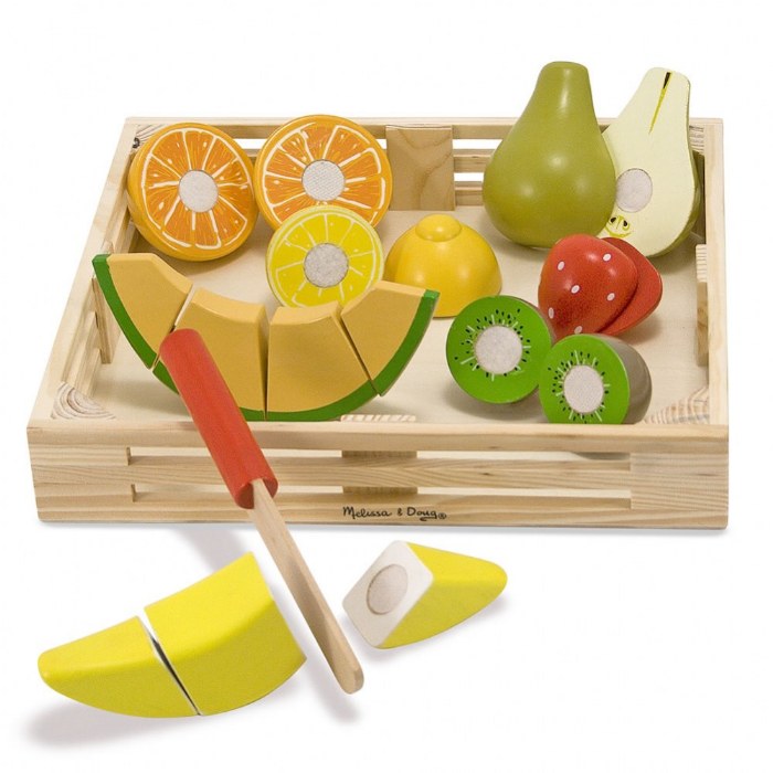 Primary Image of Cutting Fruit Wooden Play Food Set