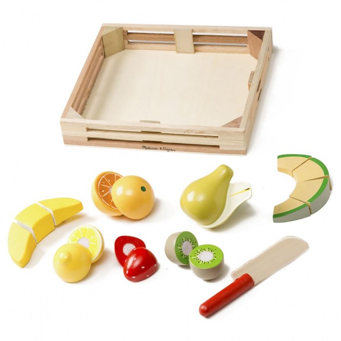 Alternate Image #1 of Cutting Fruit Wooden Play Food Set