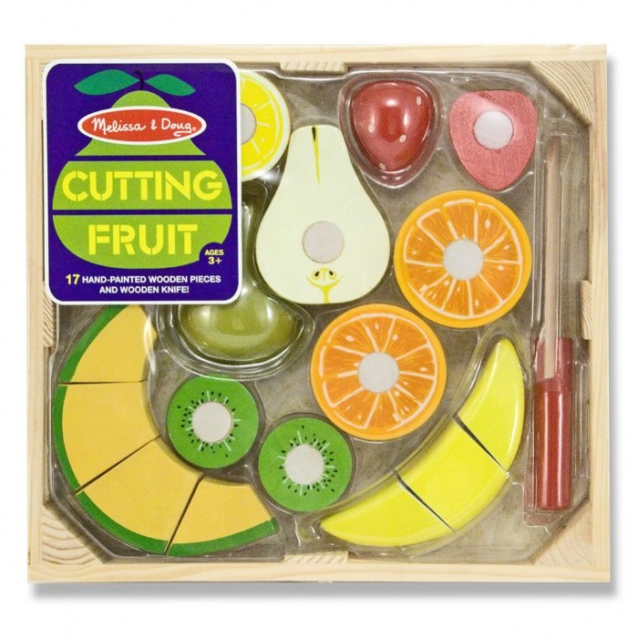 Alternate Image #1 of Cutting Fruit Wooden Play Food Set