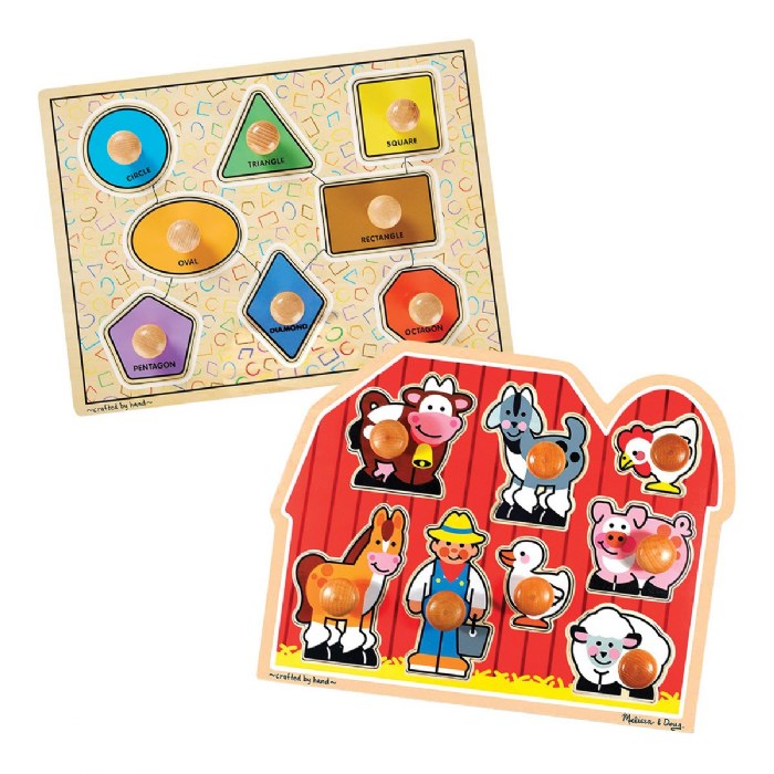 Primary Image of Jumbo Knob Puzzles - Set of 2