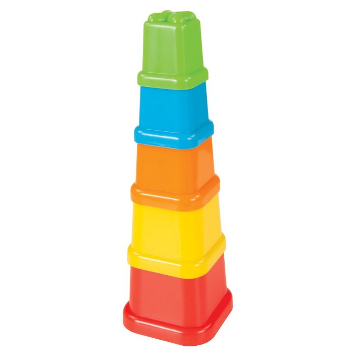 Alternate Image #1 of 5 Piece Colorful Toddler Stacking Tower