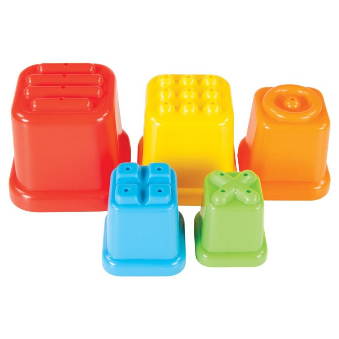 Alternate Image #1 of 5 Piece Colorful Toddler Stacking Tower