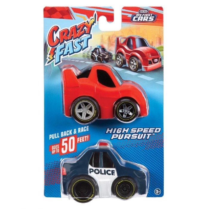 Alternate Image #1 of High Speed Pursuit Crazy Fast Pull-Back Vehicles - Set of 2