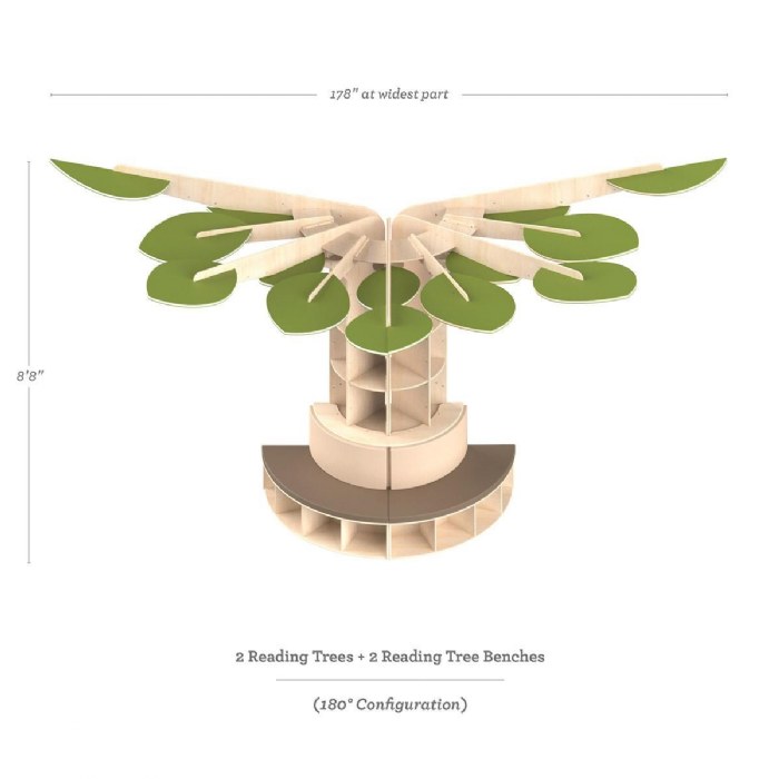 Alternate Image #1 of Reading Tree and 2 Benches 180 Degree