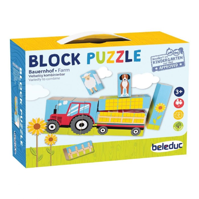 Alternate Image #1 of Farm Wooden Block Puzzle