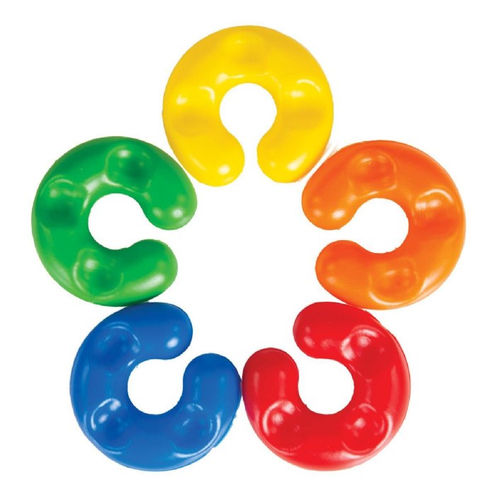Alternate Image #1 of Chunky Soft C Rings Manipulative Set - 60 Pieces