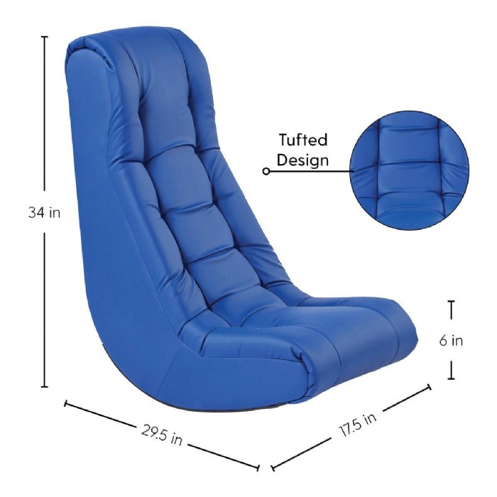 Alternate Image #1 of Tufted Soft Rocker - Blue