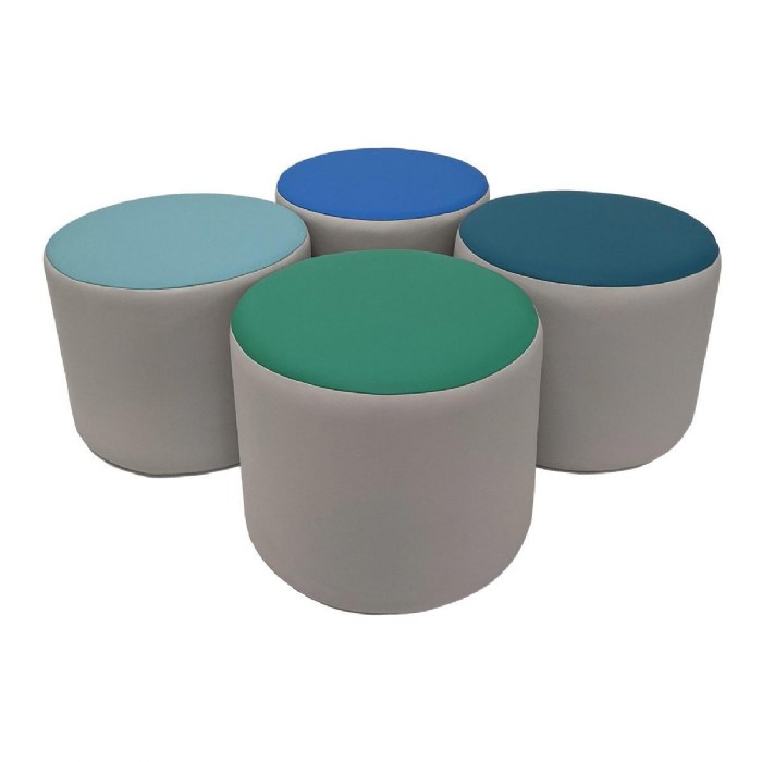 Primary Image of 15" Round Accent Ottomans - Set of 4