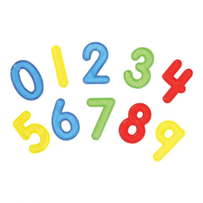 Alternate Image #1 of 3" Translucent Numbers - 10 Pieces