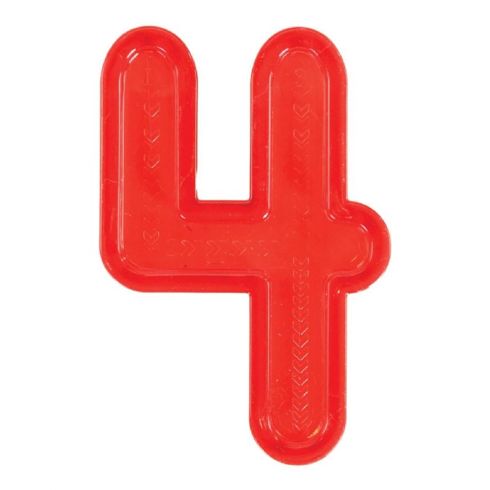 Alternate Image #1 of 3" Translucent Numbers - 10 Pieces