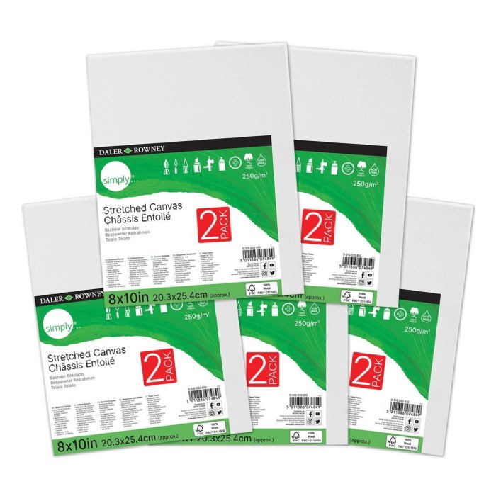 Primary Image of Stretched Canvas 8 "x 10" - Set of Five 2 - Packs