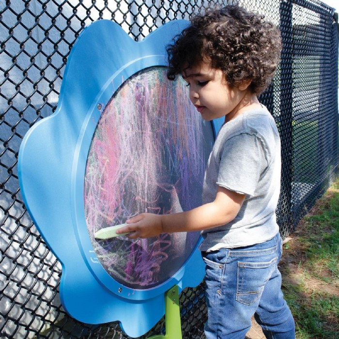 Alternate Image #1 of Fence Easel - Blue Zinnia