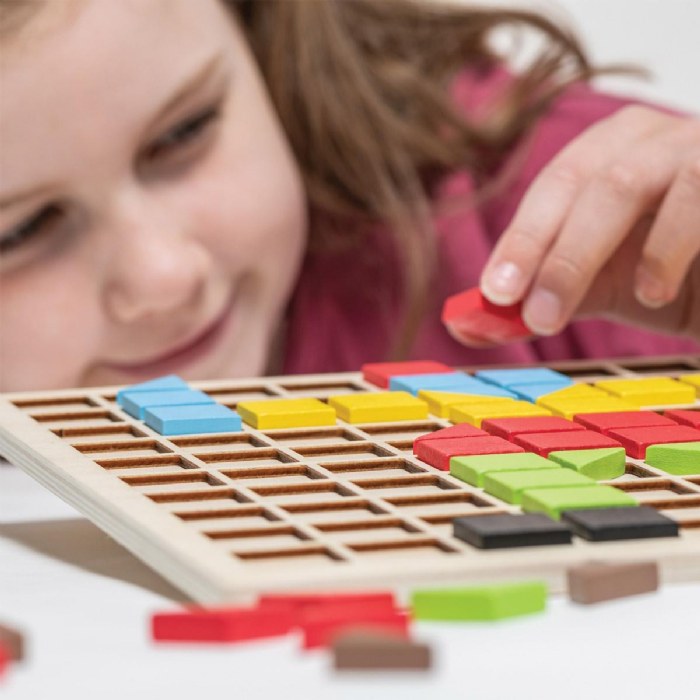 Alternate Image #1 of Wooden Mosaic Set with Grid