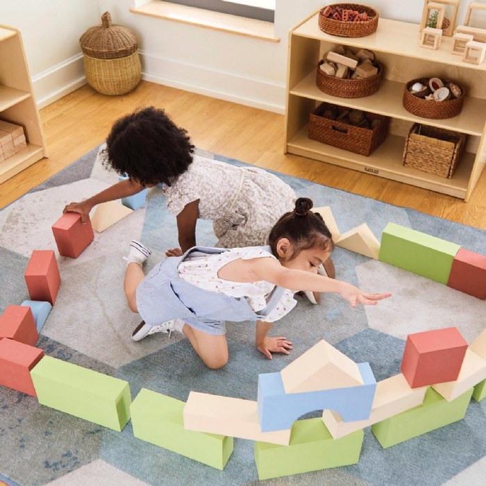 Alternate Image #1 of Jumbo Foam Colored Blocks - 36 Pieces