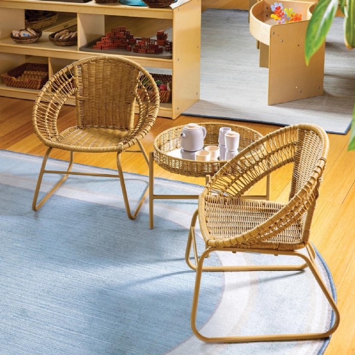 Alternate Image #1 of Children's Washable Wicker Chair - Set of 2