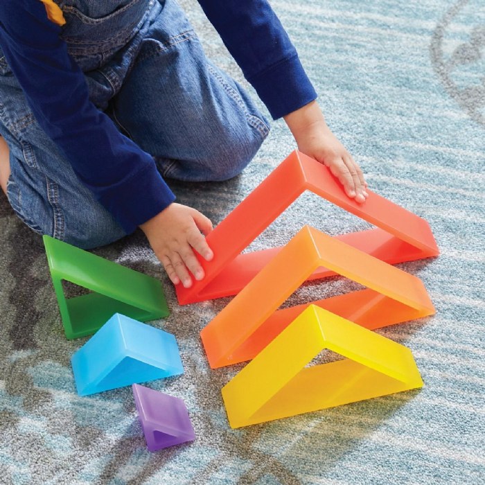 Alternate Image #1 of Discovery Triangles - Rainbow - 6 Pieces