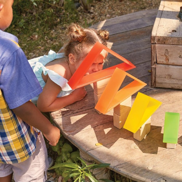 Alternate Image #1 of Discovery Triangles - Rainbow - 6 Pieces